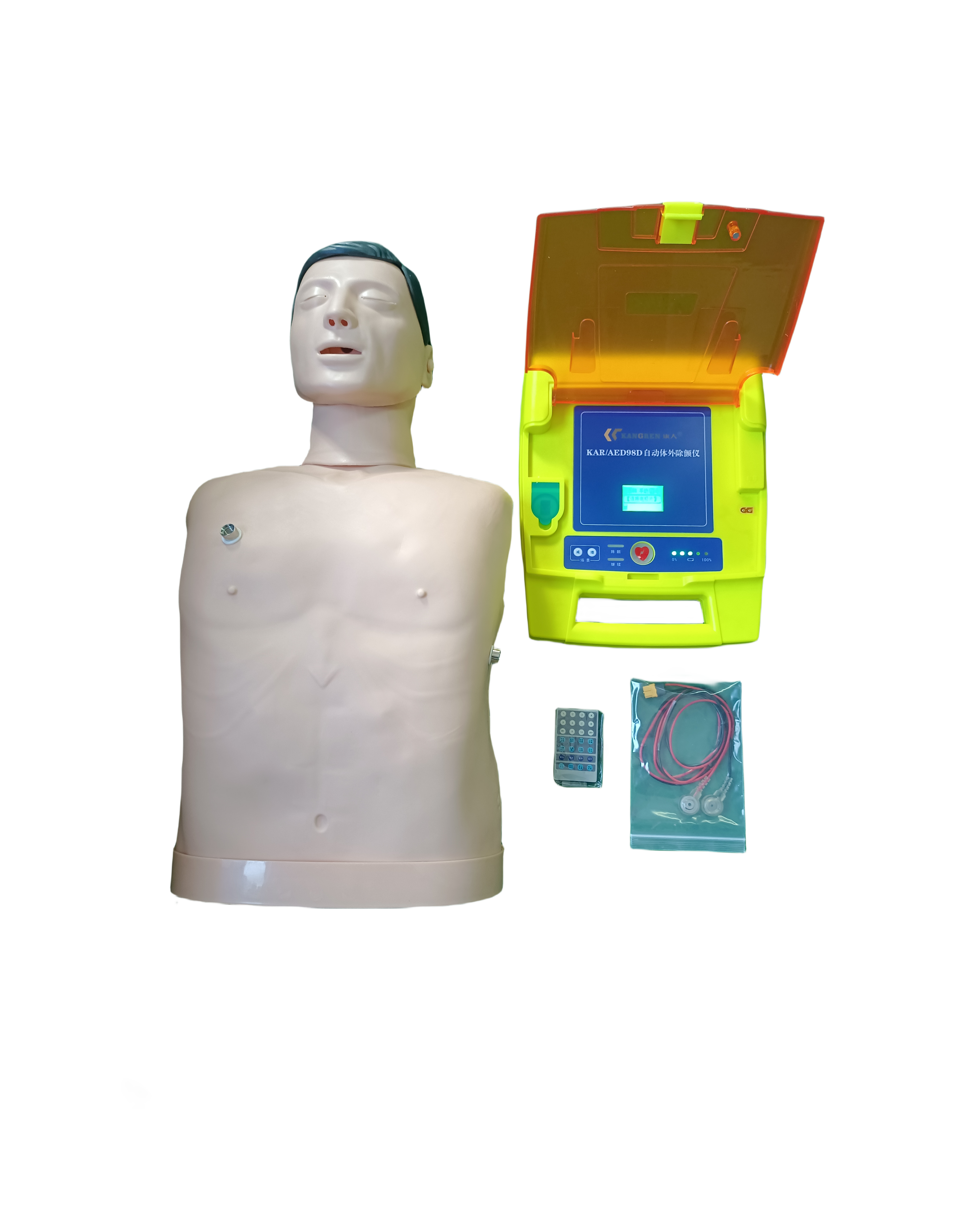 自动体外模拟除颤与CPR模拟人训练组合